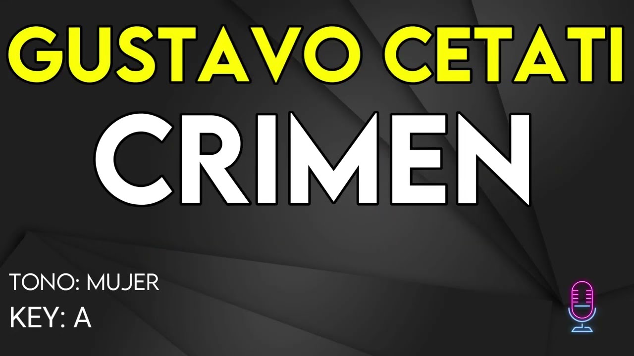 Gustavo Cerati - Crimen - Karaoke Instrumental - Mujer