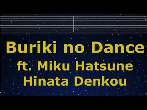 Karaoke♬ Buriki no Dance ft. Miku Hatsune - Hinata Denkou 【No Guide Melody】 Lyric Romanized